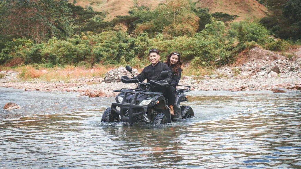 ATV Ubud Bali price guide showing jungle track ride with muddy terrain and adventure experience